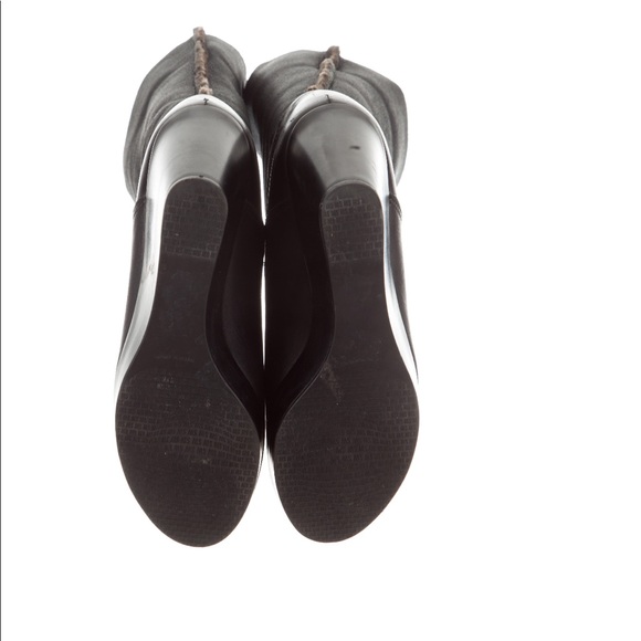 Stuart Weitzman Boots Fur Boots Leather Wedge Shearling size 36 - Picture 5 of 11